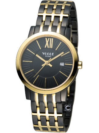 VOGUE 奢華之夜經典女錶-黑+金/32mm